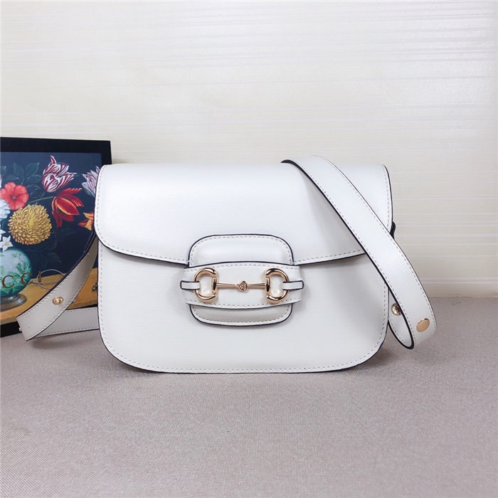 Gucci Horsebit 1955 shoulder bag 602204 White mid