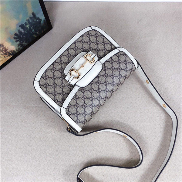 Gucci Horsebit 1955 shoulder bag 602204 White Trim mid