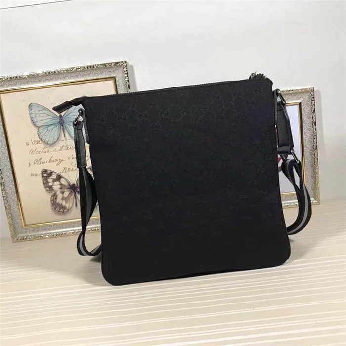 Gucci Crossbody Bag Black Canvas mid