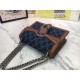 Dionysus mini bag jacquard denim mid