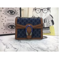 Dionysus mini bag jacquard denim mid