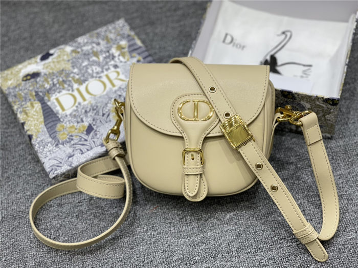 SMALL Dior BOBBY BAG Beige Box Calfskin mid