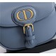 SMALL Dior BOBBY BAG Denim Blue Box Calfskin mid