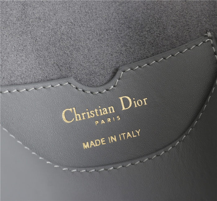 MEDIUM Dior BOBBY BAG Grey Box Calfskin mid