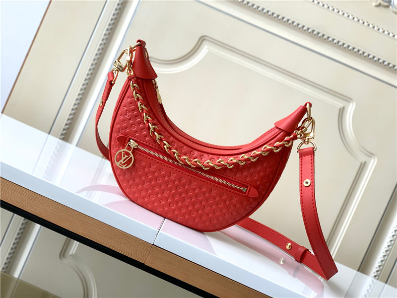 Louis Vuitton LOOP Baguette Handbag Calfskin M22594 Red High