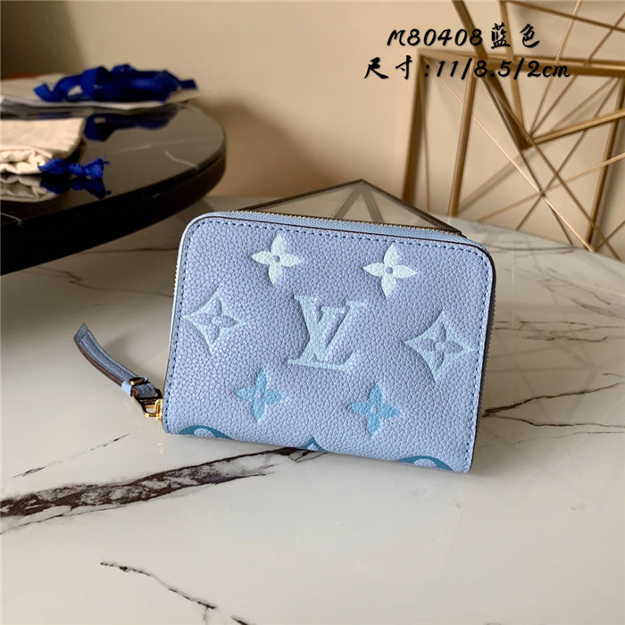 Louis Vuitton ZIPPY COIN PURSE Monogram Empreinte Summer Blue High