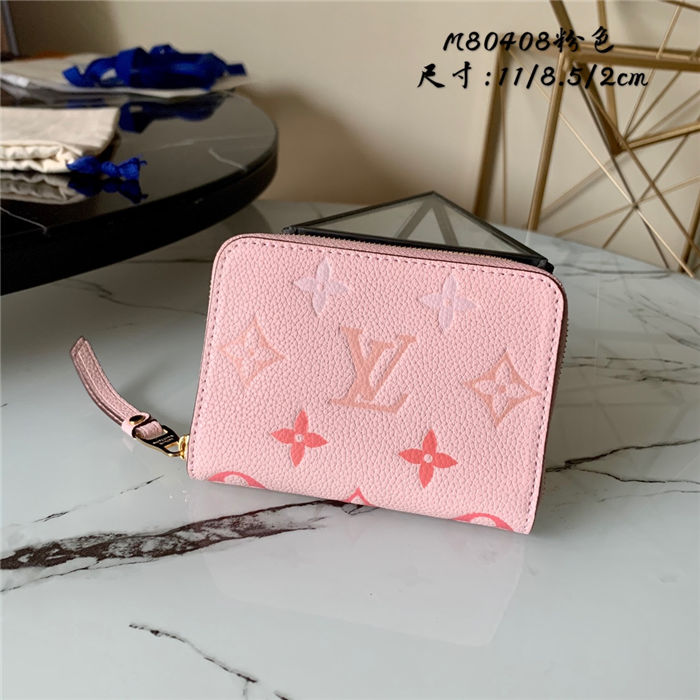 Louis Vuitton ZIPPY COIN PURSE Monogram Empreinte Pink High