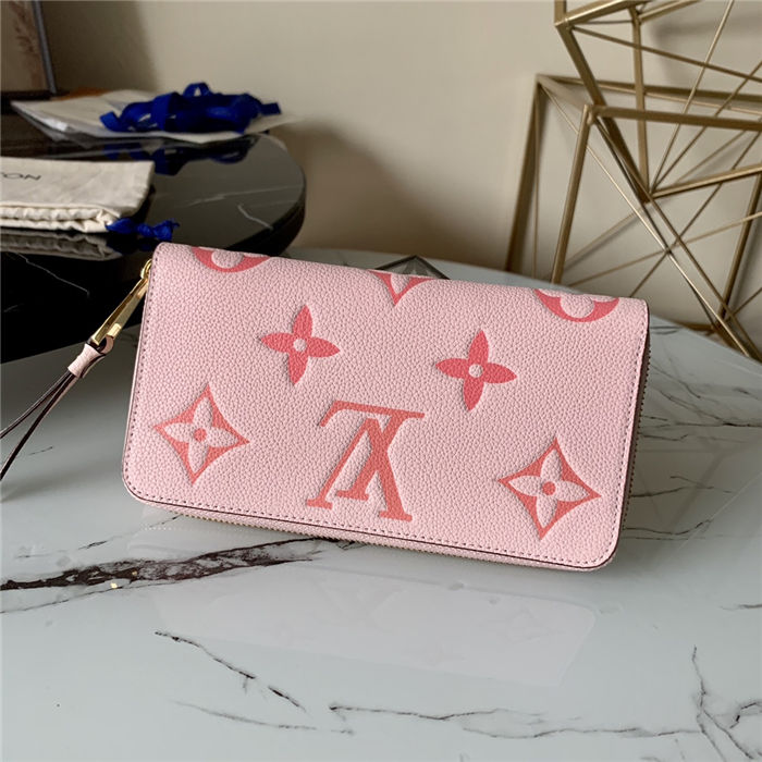 Louis Vuitton ZIPPY WALLET Monogram Empreinte Pink High