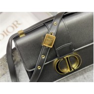 30 MONTAIGNE BAG Grained Calfskin Black mid