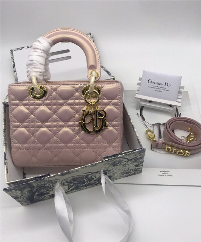 SMALL LADY Dior MY ABCDior BAG Cannage Lambskin Pink Mid