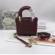 MINI LADY Dior BAG Burgundy Cannage Lambskin Gold Hardware mid