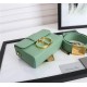 30 MONTAIGNE BOX BAG Enamel Buckle Calfskin Green High