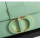 30 MONTAIGNE BOX BAG Enamel Buckle Calfskin Green High