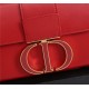 30 MONTAIGNE BOX BAG Enamel Buckle Calfskin Red High