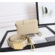 30 MONTAIGNE BOX BAG Enamel Buckle Calfskin Beige High