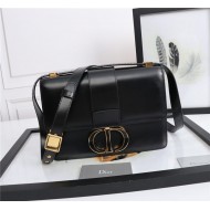 30 MONTAIGNE BAG Enamel Buckle Calfskin Black High