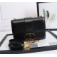 30 MONTAIGNE BAG Enamel Buckle Calfskin Black High