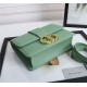 30 MONTAIGNE BAG Enamel Buckle Calfskin Green High