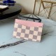 Louis Vuitton CARD HOLDER DAILY Damier Azur Pink High