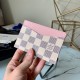 Louis Vuitton CARD HOLDER DAILY Damier Azur Pink High