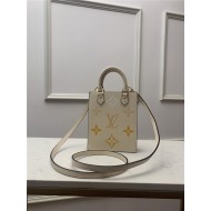 Louis Vuitton PETIT SAC PLAT Monogram Empreinte Cream / Saffron High