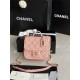 Chanel SMALL FLAP BAG WITH TOP HANDLE Grained Calfskin & Gold-Tone Metal AS3652 Pink A