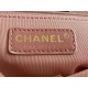 Chanel SMALL FLAP BAG WITH TOP HANDLE Grained Calfskin & Gold-Tone Metal AS3652 Pink A