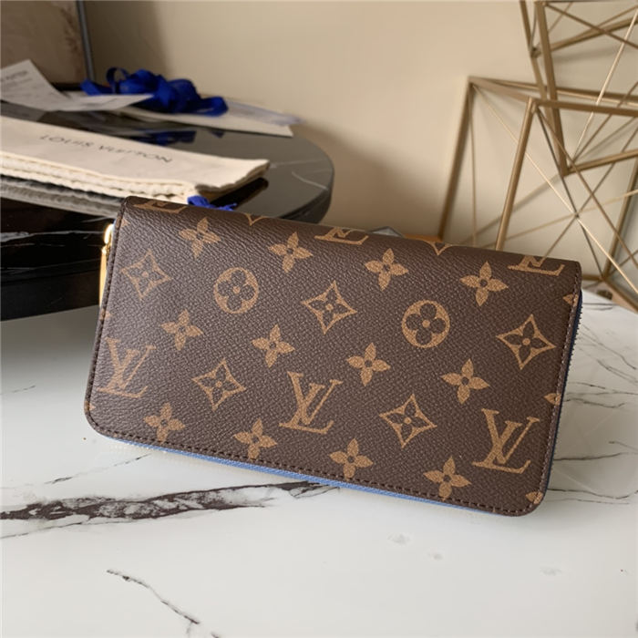 Louis Vuitton ZIPPY WALLET Monogram Blue-inside High