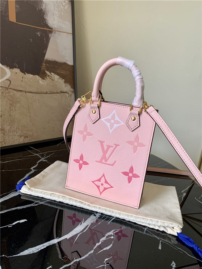 Louis Vuitton PETIT SAC PLAT Monogram Empreinte Pink High