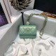 Chanel Flap Coin Purse with Chain Iridescent Grained Calfskin, Imitation Pearls & Gold-Tone Metal Green High