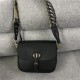 LARGE Dior BOBBY BAG Black Box Calfskin with Blue Dior Oblique Embroidered Strap mid