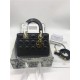 SMALL LADY Dior MY ABCDior BAG Cannage Lambskin Black Gold Hardware Mid