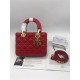 SMALL LADY Dior MY ABCDior BAG Cannage Lambskin Red Gold Hardware Mid