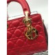 SMALL LADY Dior MY ABCDior BAG Cannage Lambskin Red Gold Hardware Mid