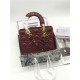 SMALL LADY Dior MY ABCDior BAG Cannage Lambskin Burgundy Gold Hardware Mid