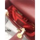 SMALL LADY Dior MY ABCDior BAG Cannage Lambskin Burgundy Gold Hardware Mid