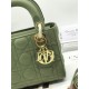 MINI LADY Dior BAG Green Cannage Lambskin Gold Hardware mid