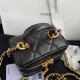 Chanel Small Vanity with Chain Grained Calfskin & Gold-Tone Metal Black High