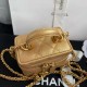 Chanel Small Vanity with Chain Grained Calfskin & Gold-Tone Metal Gold High