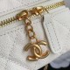 Chanel Small Vanity with Chain Grained Calfskin & Gold-Tone Metal White High