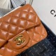 SuperMini CLASSIC HANDBAG Lambskin Gold Metal Caramel B