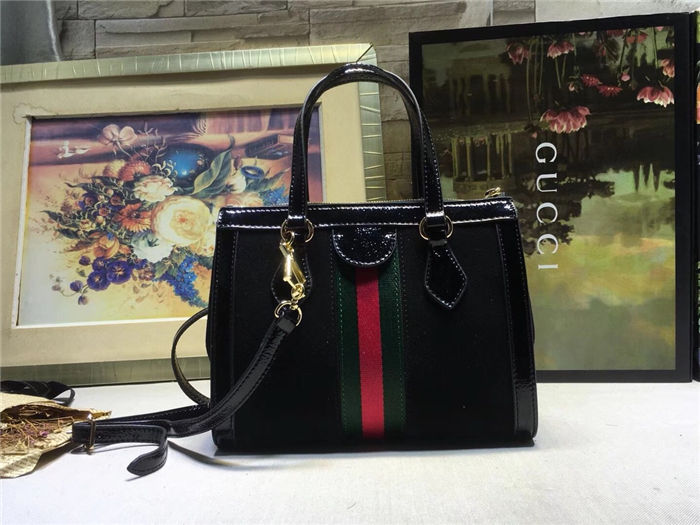 Gucci Ophidia small tote bag Suede Black Mid