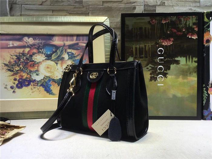 Gucci Ophidia small tote bag Suede Black Mid