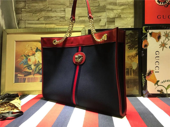 Gucci Rajah GG tote Black-Red Mid