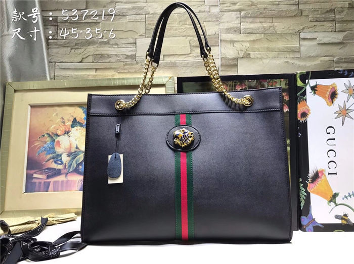 Gucci Rajah GG tote Black Mid