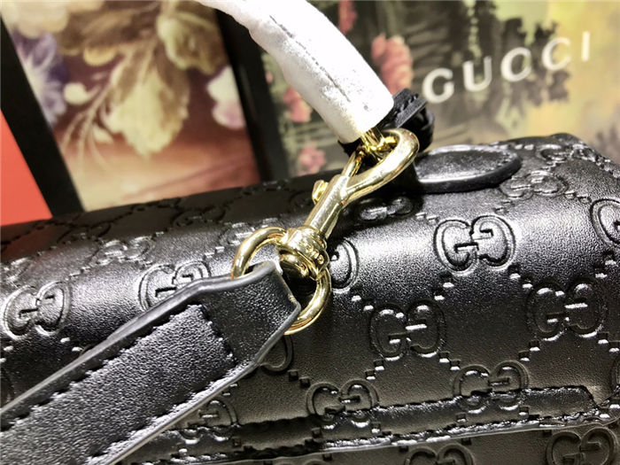 Gucci Padlock GG Supreme top handle bag Black Mid