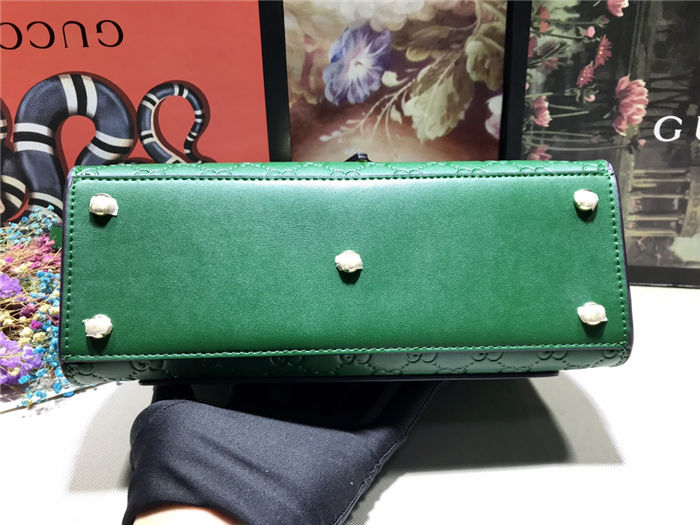 Gucci Padlock GG Supreme top handle bag Green Mid