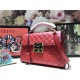 Gucci Padlock GG Supreme top handle bag Red Mid