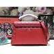 Gucci Padlock GG Supreme top handle bag Red Mid