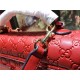 Gucci Padlock GG Supreme top handle bag Red Mid